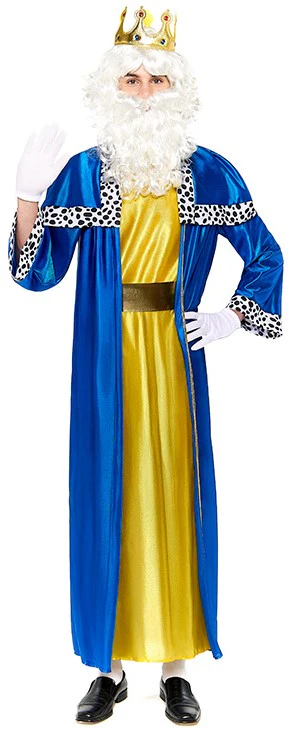Disfraz de Rey Mago Azul y Amarillo para Hombre
