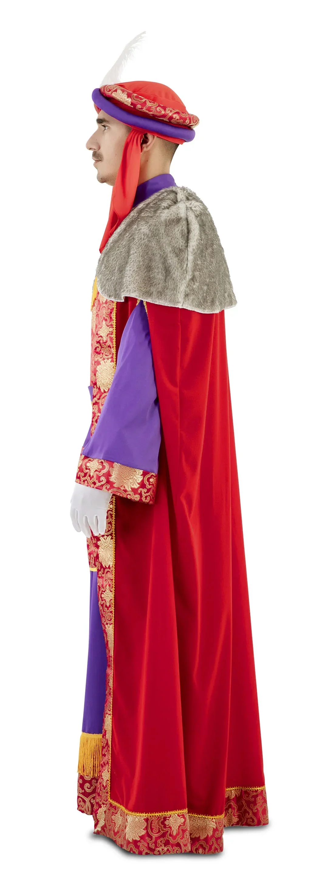 Disfraz de Rey Mago Rojo Clásico para Hombre - Image 3