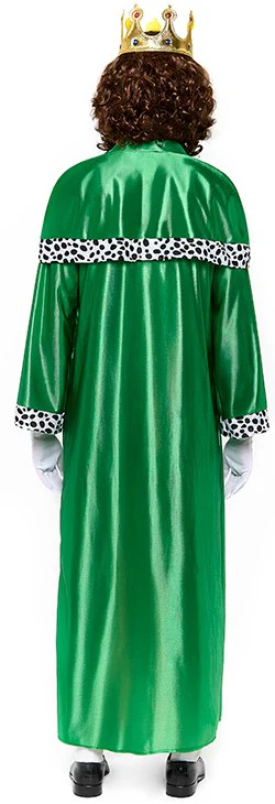 Disfraz de Rey Mago Verde y Rojo para Hombre - Image 2