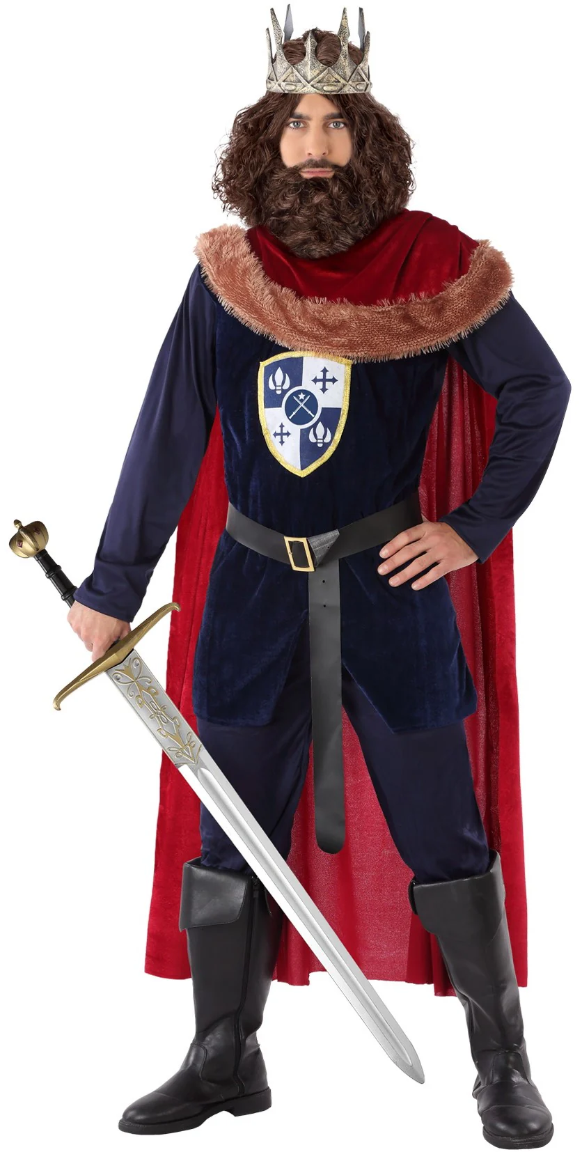 Disfraz de Rey Medieval con Capa para Hombre