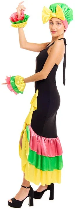 Disfraz de Rumbera Negro para Mujer - Image 3