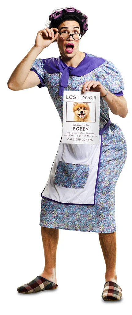Disfraz de Señora Buscando a su Perro para Adulto