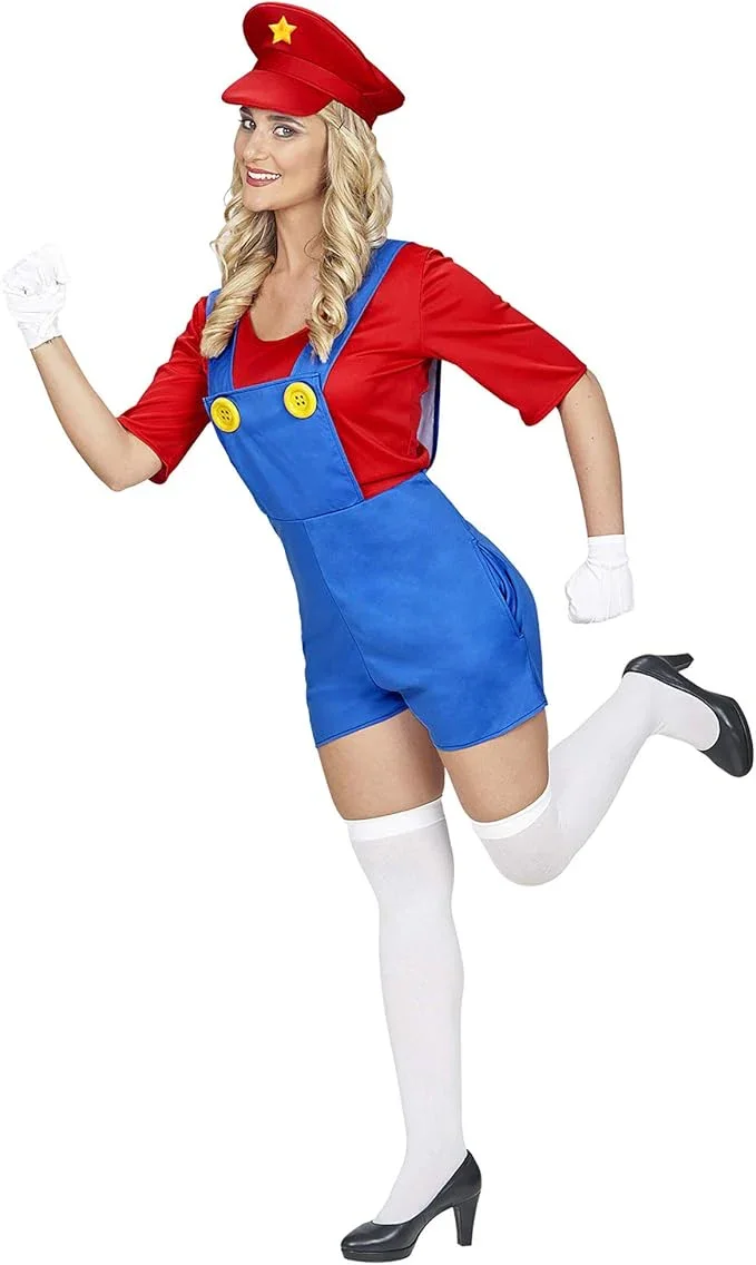 Disfraz de Super Mario con Pantalón Corto para Mujer - Image 3