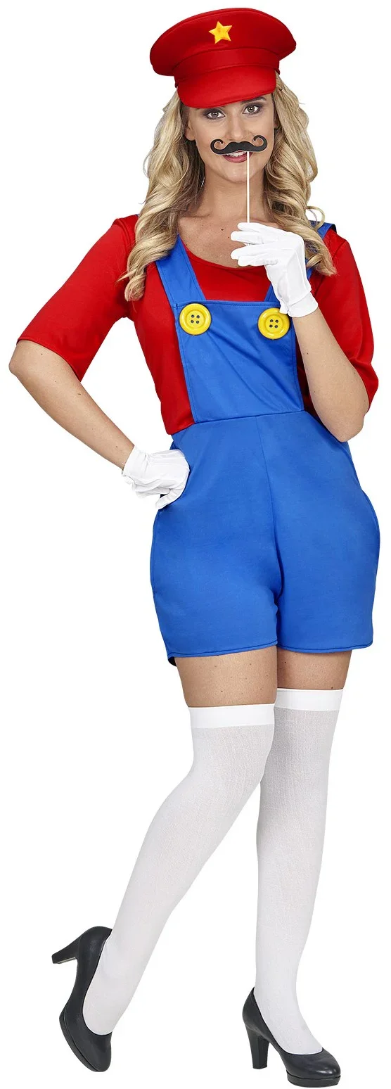 Disfraz de Super Mario con Pantalón Corto para Mujer - Image 4