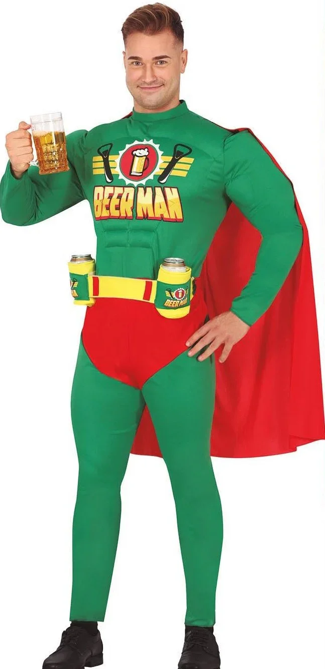 Disfraz de Superhéroe Cervecero Musculoso para Hombre