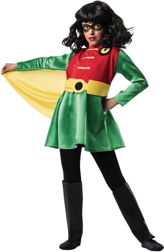 Disfraz de Superheroína Rojo y Verde para Niña - Image 2