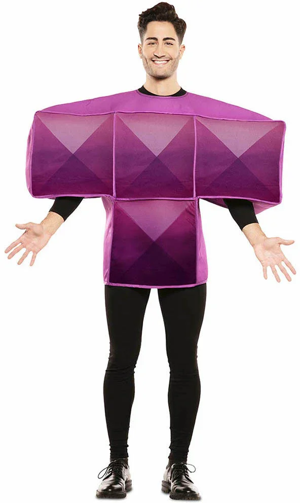 Disfraz de Tetris Morado para Adulto - Image 2