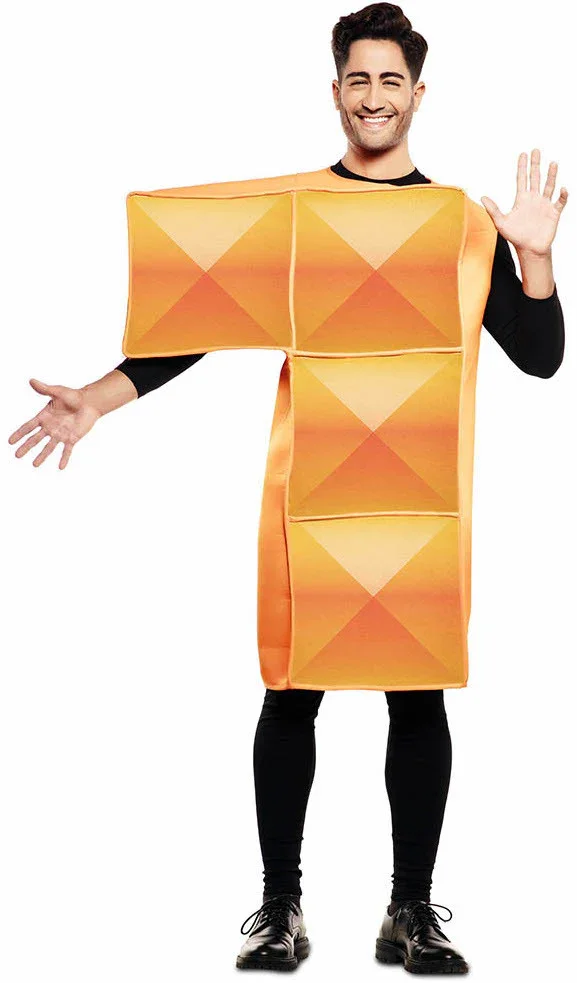 Disfraz de Tetris Naranja para Adulto - Image 2