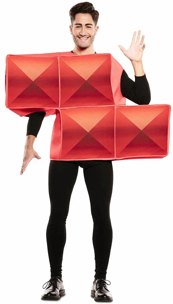 Disfraz de Tetris Rojo para Adulto - Image 2