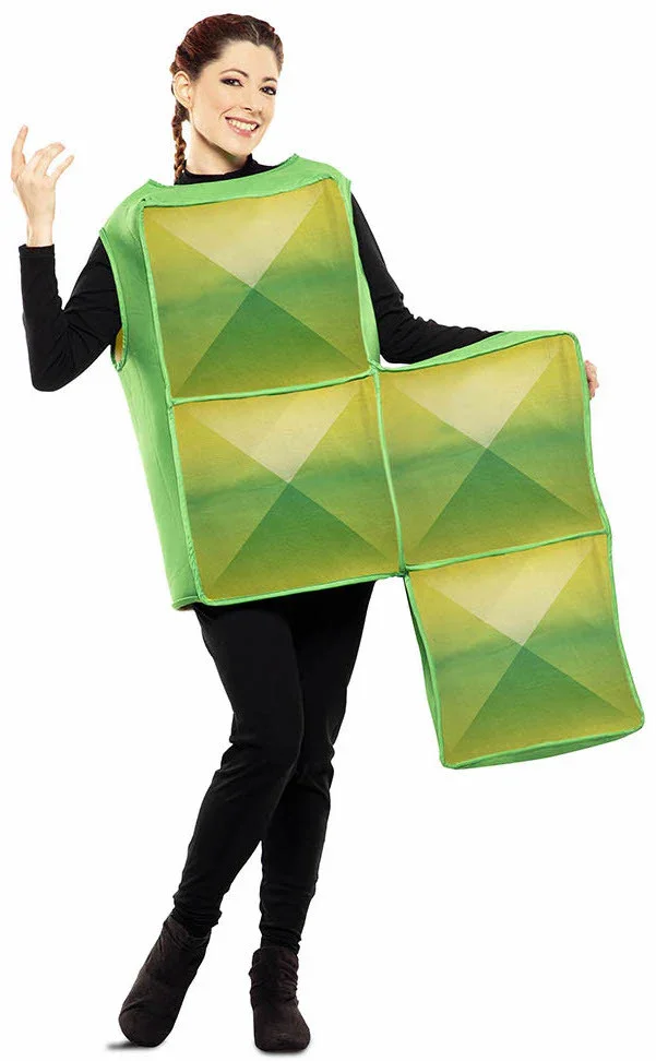 Disfraz de Tetris Verde para Adulto - Image 2