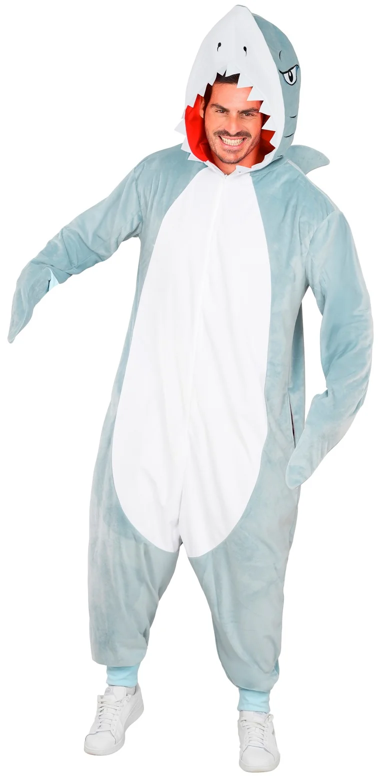 Disfraz de Tiburón Pijama para Adulto