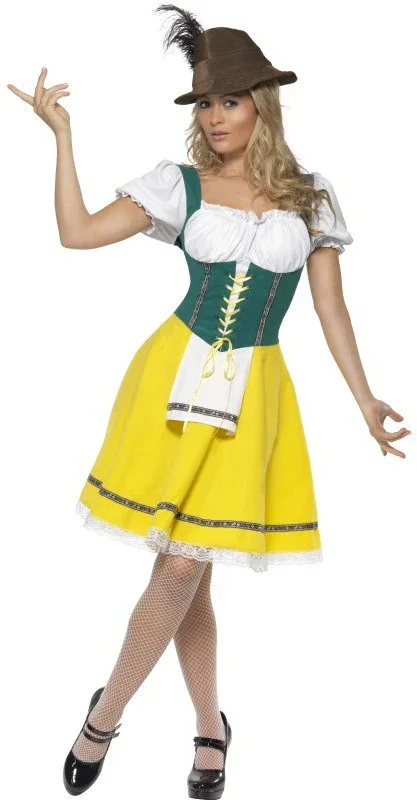 Disfraz de Tirolesa Oktoberfest Amarilla para Mujer - Image 3