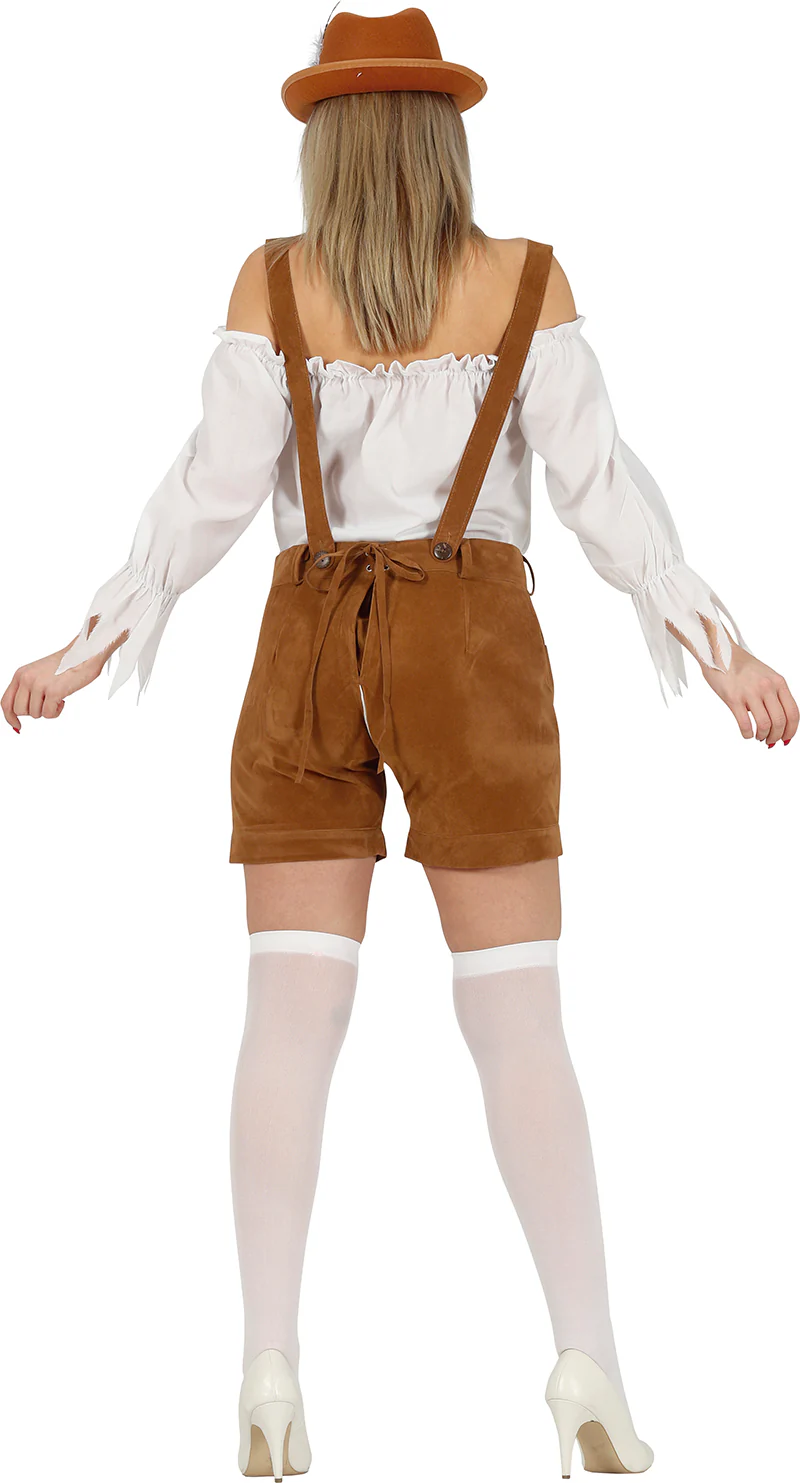 Disfraz de Tirolesa Oktoberfest en Marrón Claro para Mujer - Image 2