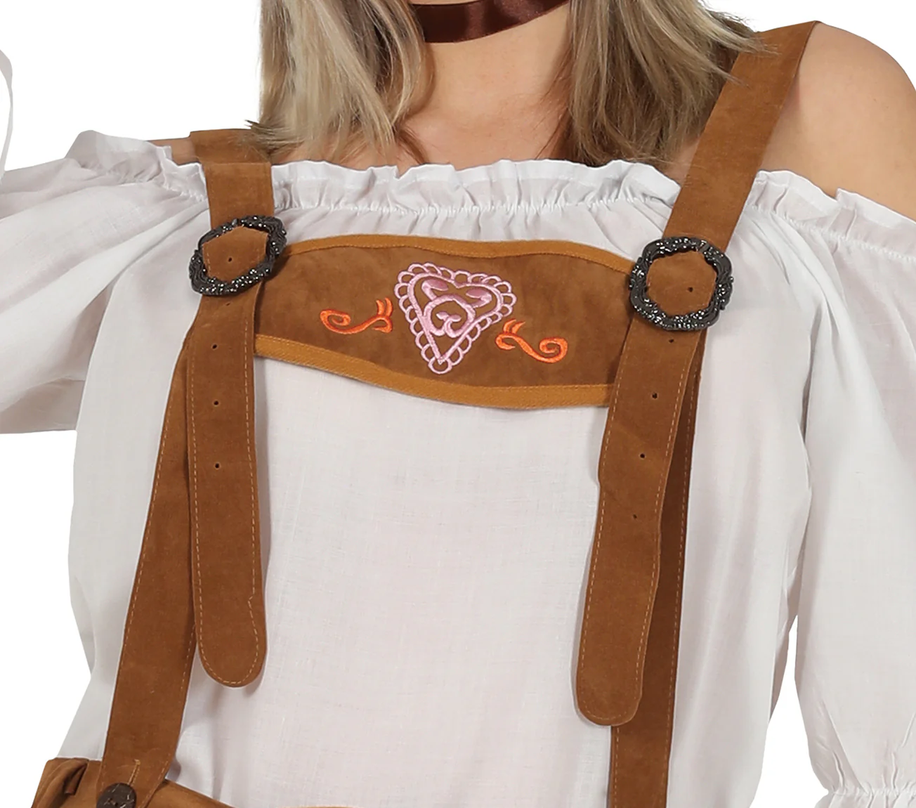 Disfraz de Tirolesa Oktoberfest en Marrón Claro para Mujer - Image 3
