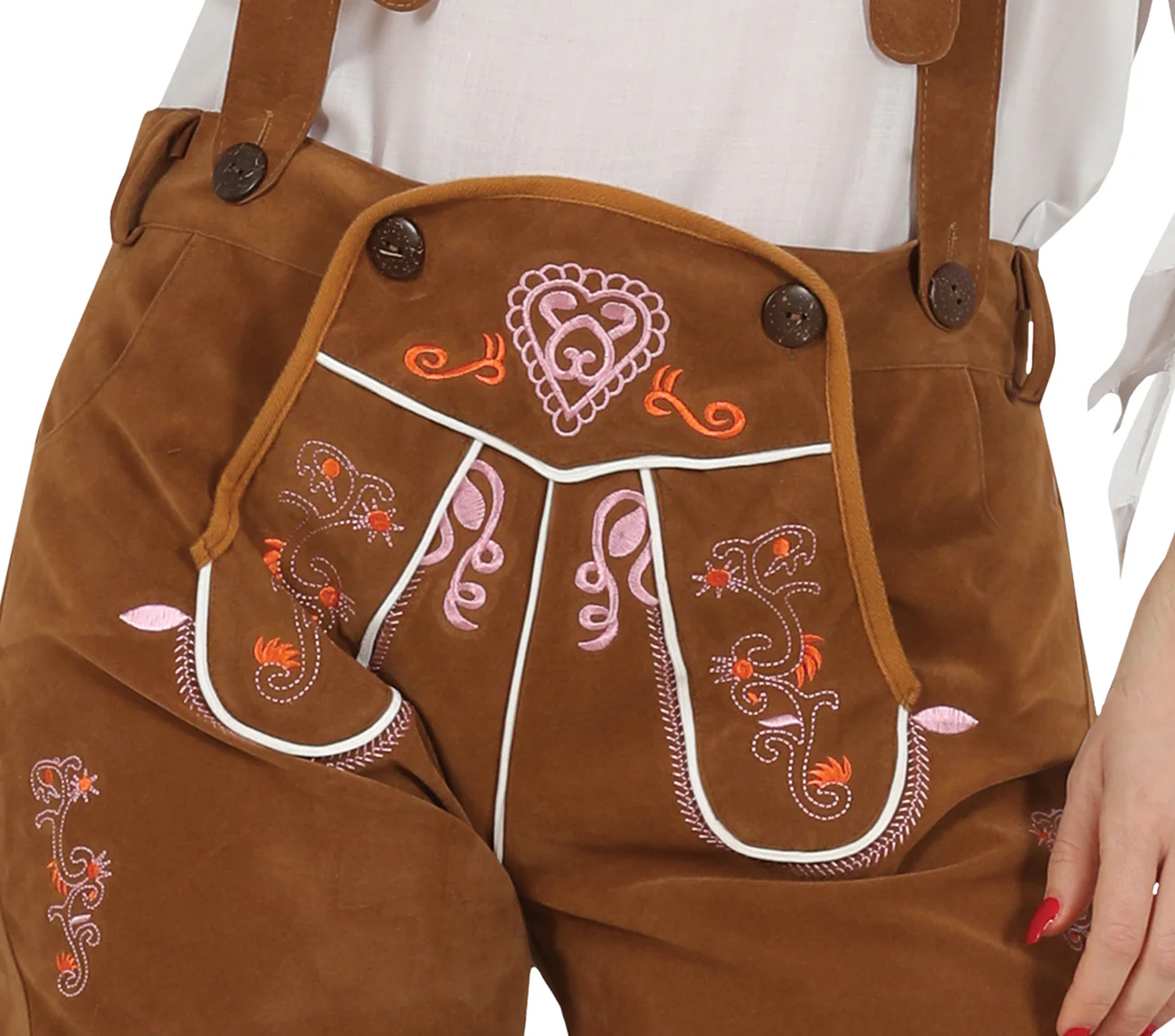 Disfraz de Tirolesa Oktoberfest en Marrón Claro para Mujer - Image 4
