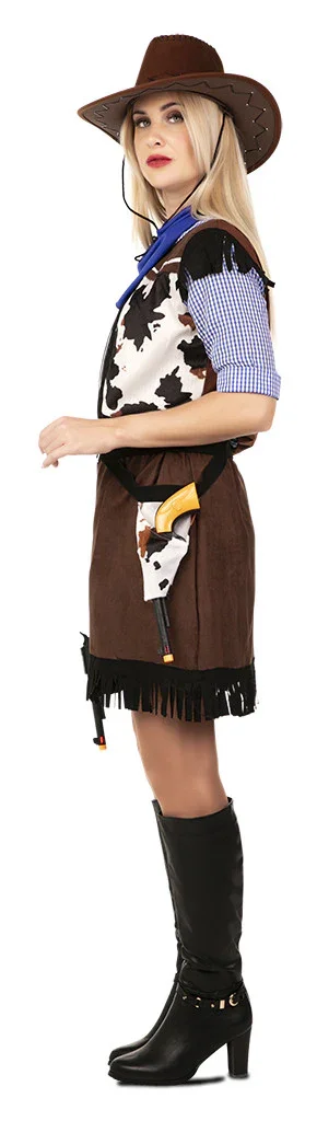 Disfraz de Vaquera Estampado Vaca para Mujer - Image 3