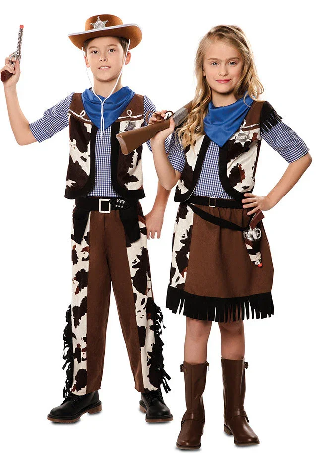 Disfraz de Vaquera Estampado Vaca para Niña - Image 2