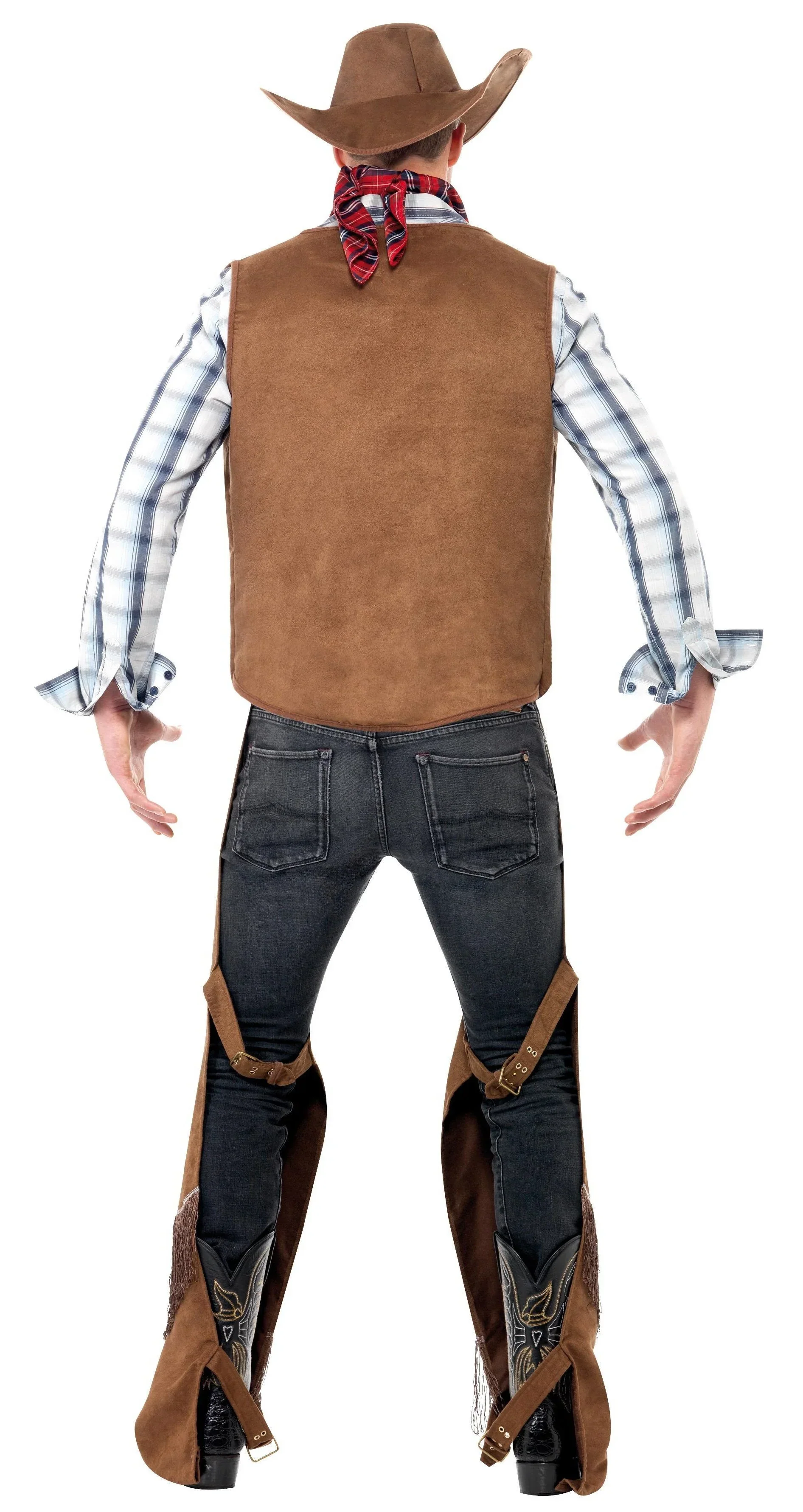 Disfraz de Vaquero con Chaleco para Hombre - Image 2