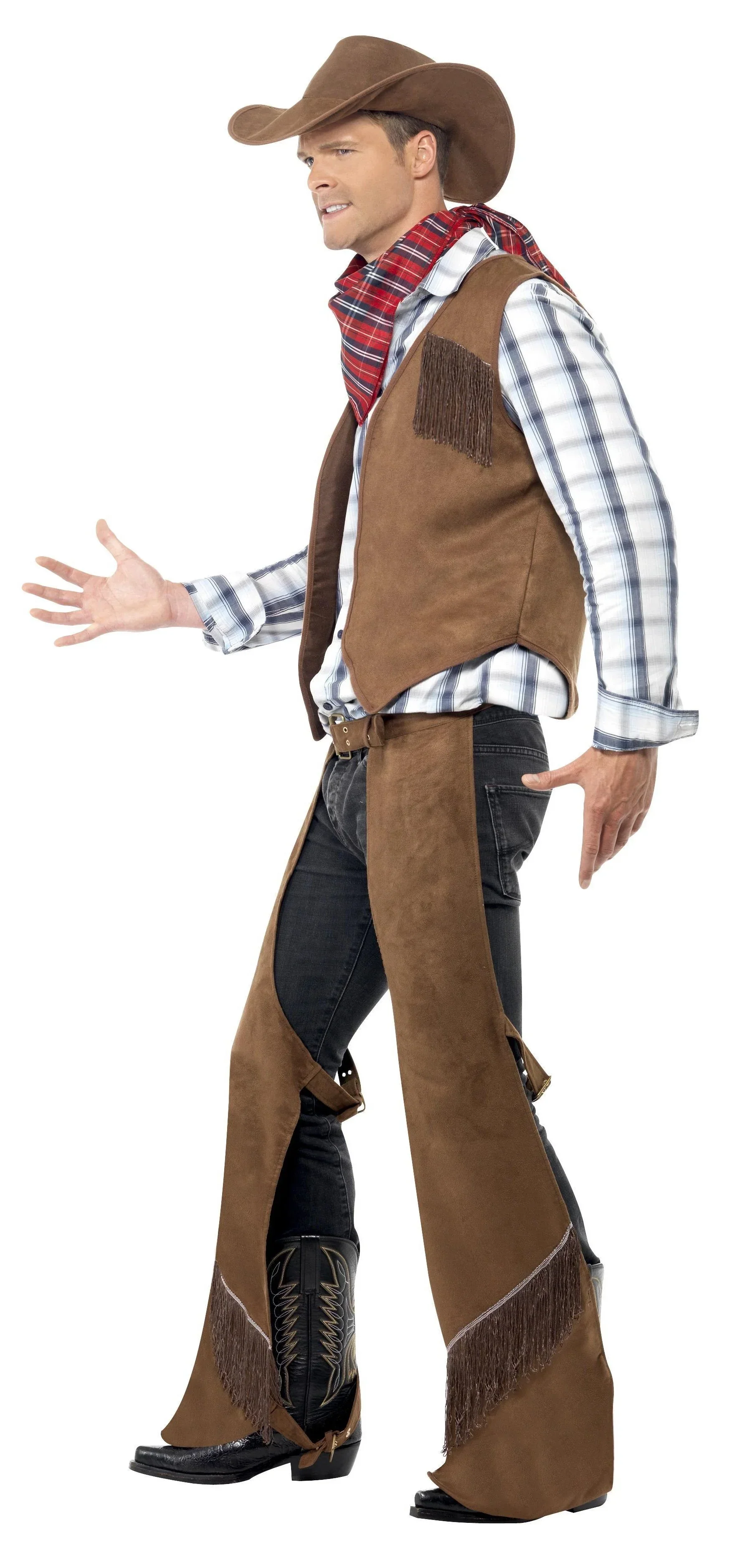 Disfraz de Vaquero con Chaleco para Hombre - Image 3
