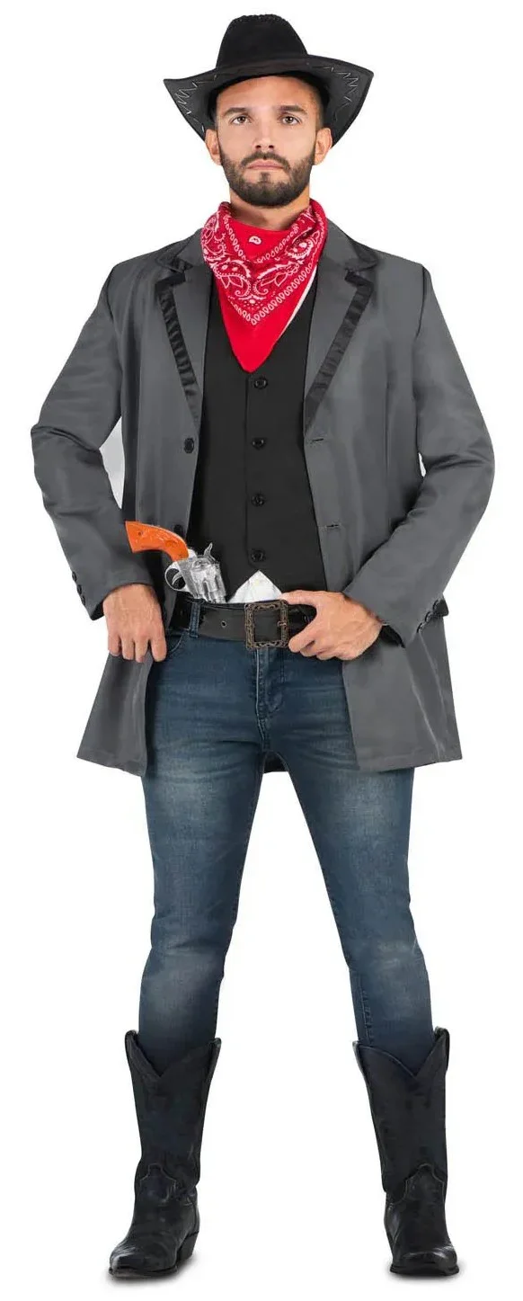 Disfraz de Vaquero Pistolero con Chaqueta para Hombre