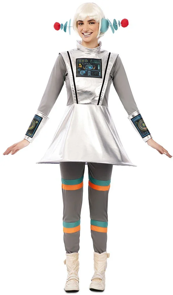 Disfraz de Viajera Espacial Futurista para Mujer - Image 2