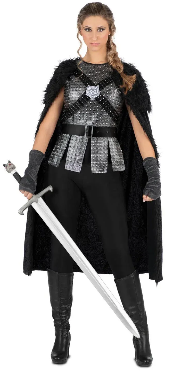 Disfraz de Vikinga Norteña con Capa para Mujer