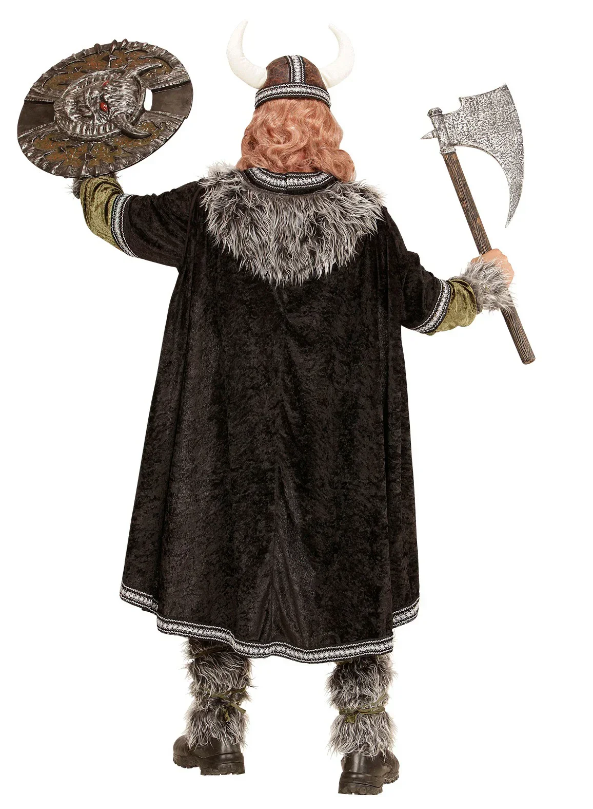 Disfraz Vikingo Nórdico en Negro para Hombre - Image 2