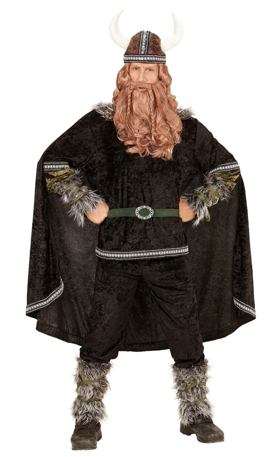 Disfraz Vikingo Nórdico en Negro para Hombre - Image 3