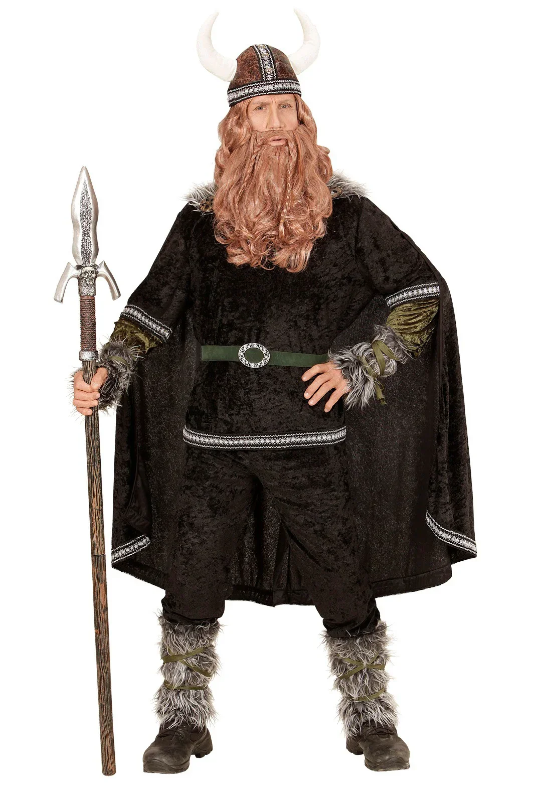 Disfraz Vikingo Nórdico en Negro para Hombre - Image 4