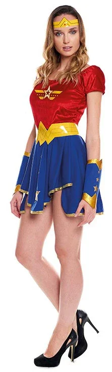 Disfraz de Wonder Lady Corto para Mujer - Image 3