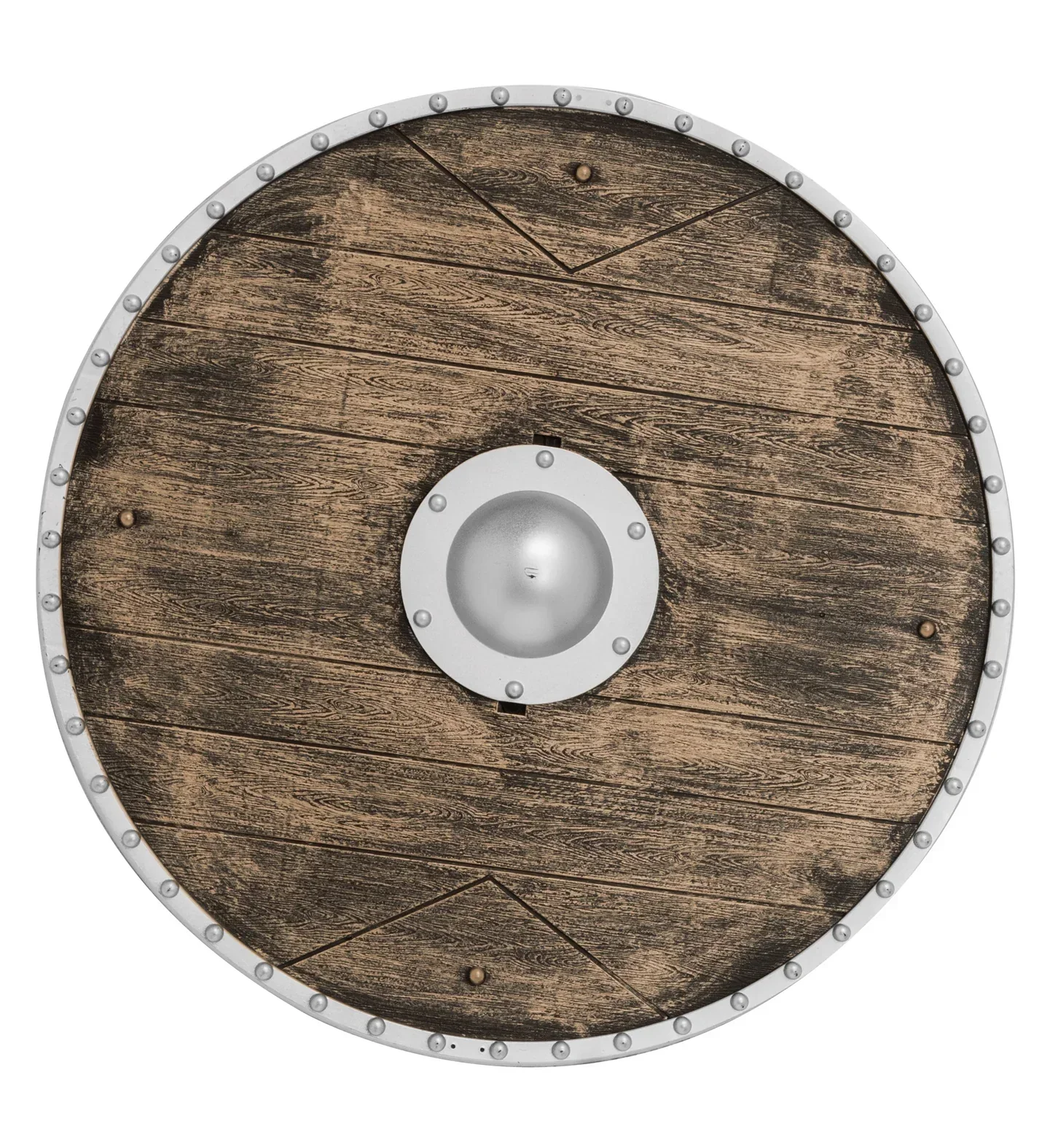 Escudo Vikingo Redondo Efecto Madera
