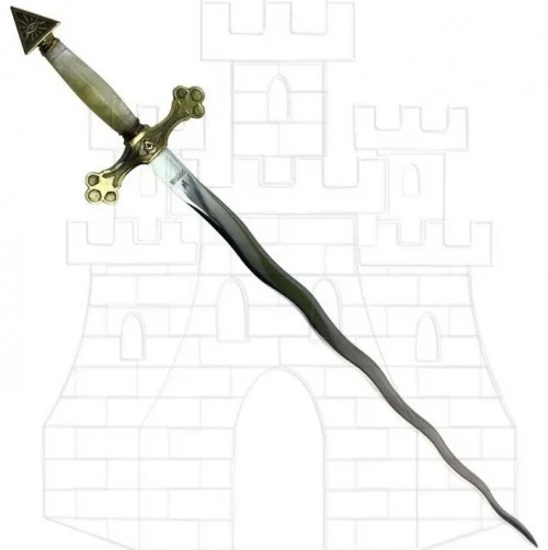 Espada Masona Dorada con Puño en Nácar - Image 2