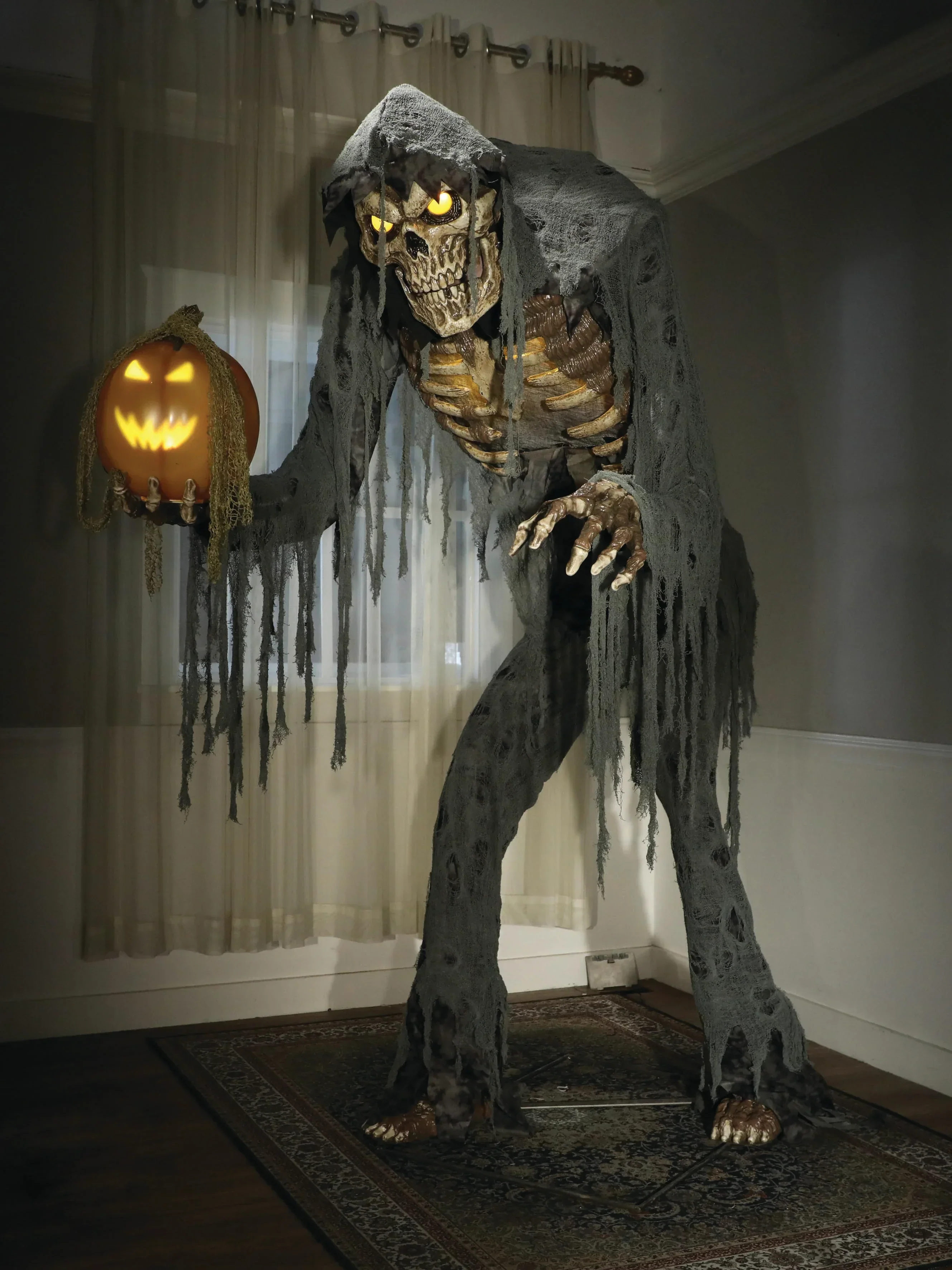 Esqueleto y Calabaza Siniestros con Movimiento, Luz y Sonido - Image 2