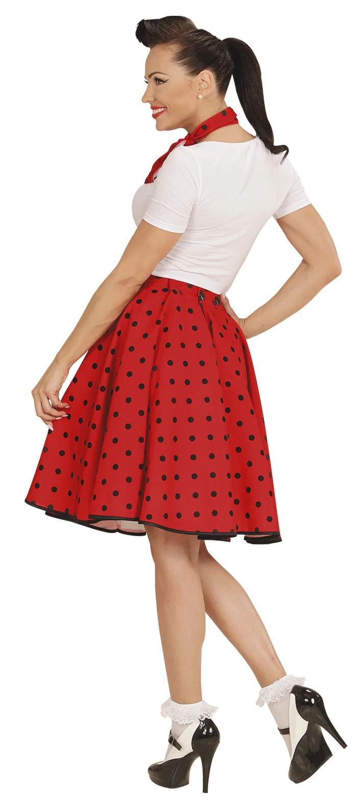 Falda Roja de Lunares con Pañuelo - Image 3
