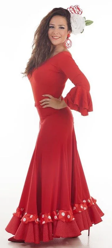 Falda Flamenca Roja para Mujer - Image 2