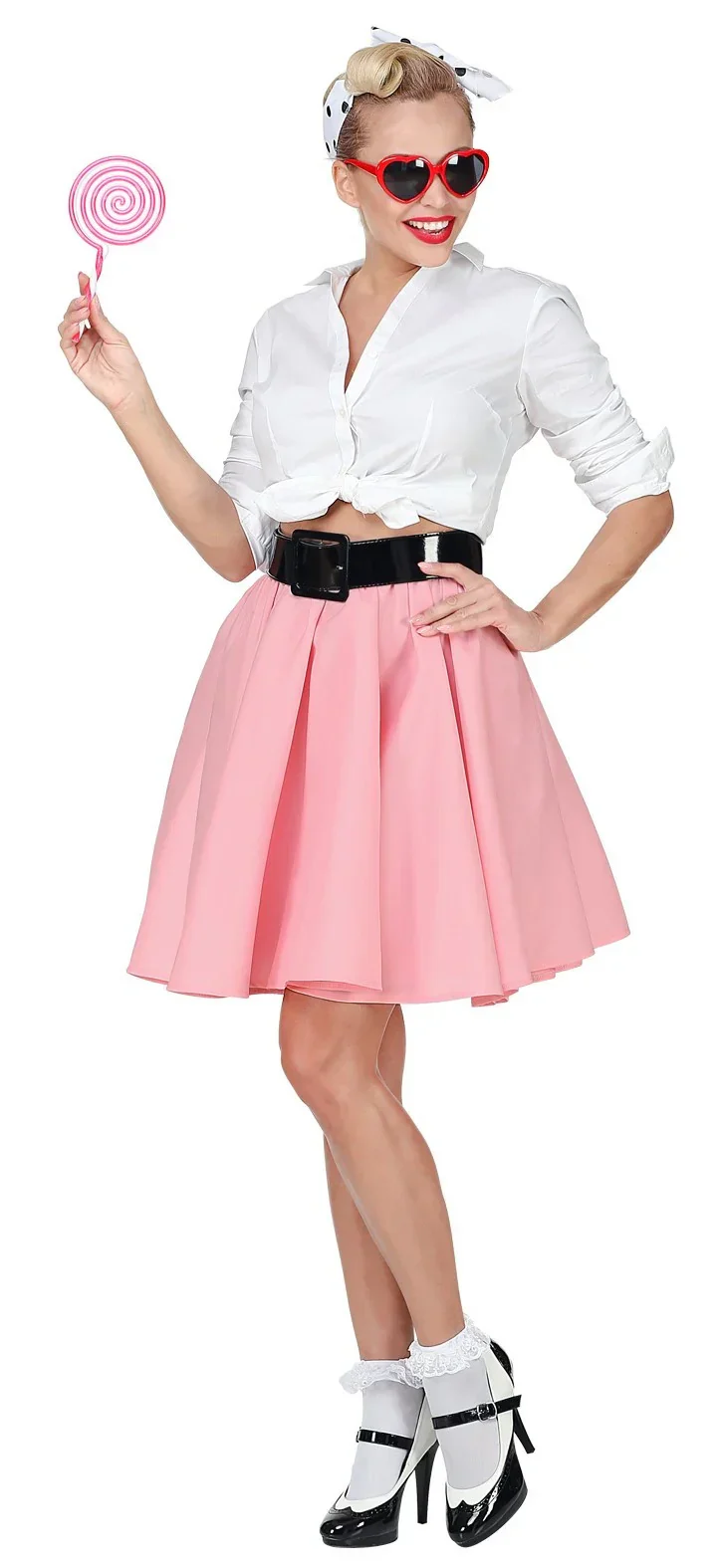 Falda Grease Rosa Estilo Pin Up - Image 2