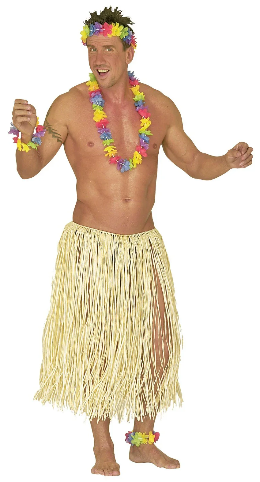 Falda Hawaiana Color Rafia Natural - Image 6