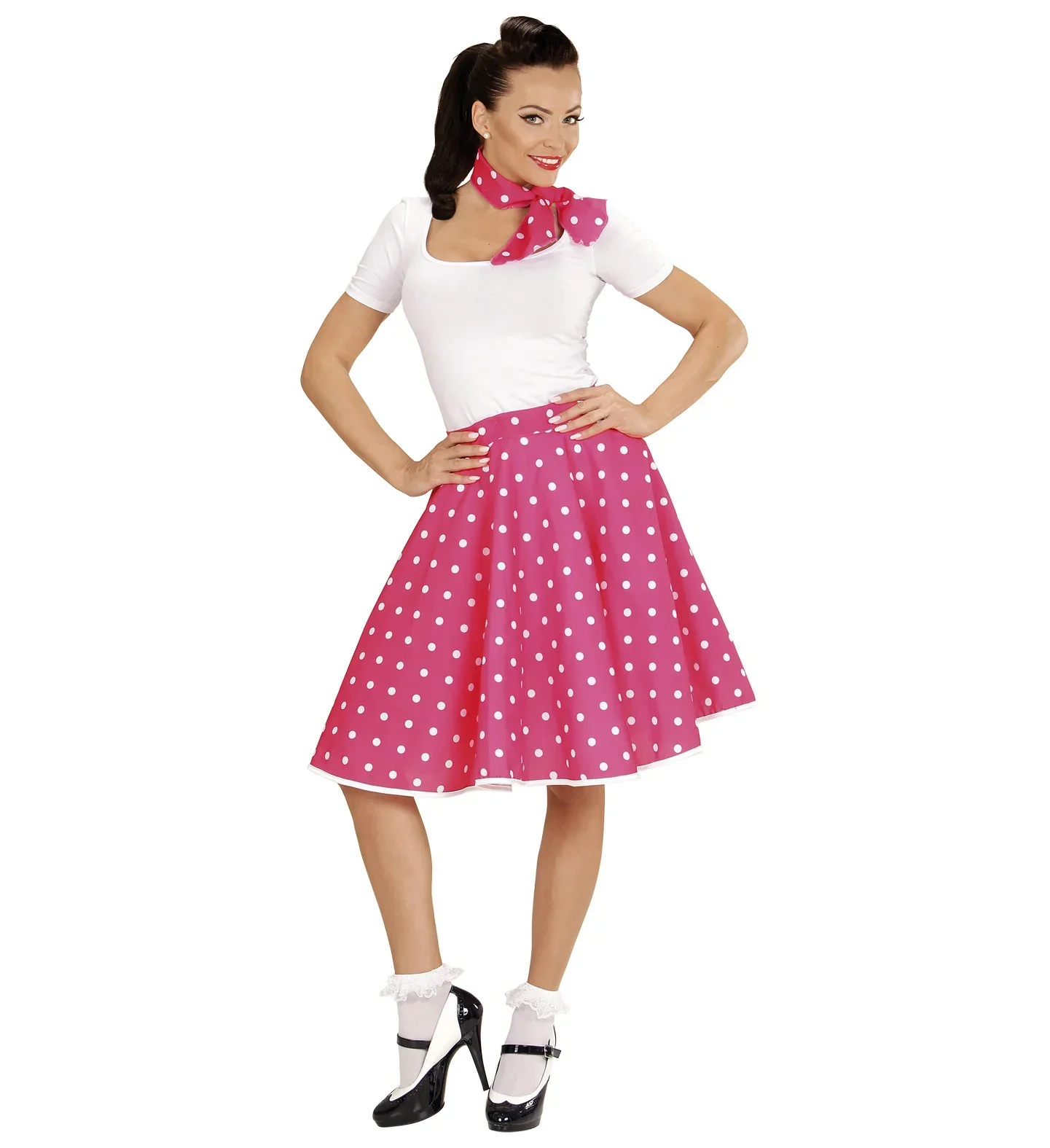 Falda de Lunares con Pañuelo Rosa - Image 3
