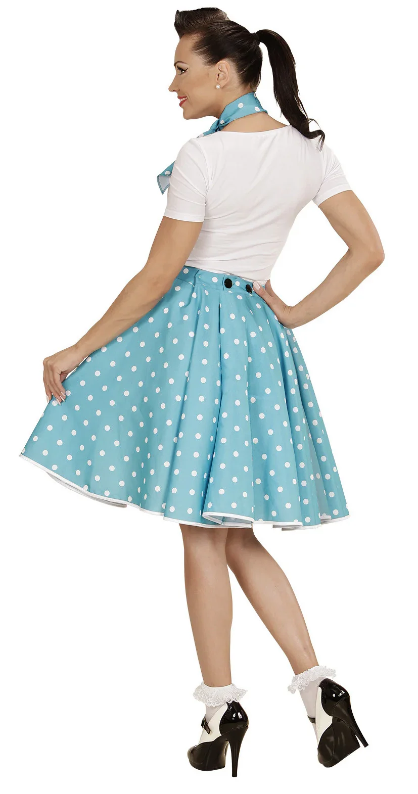 Falda de Lunares con Pañuelo Turquesa - Image 2
