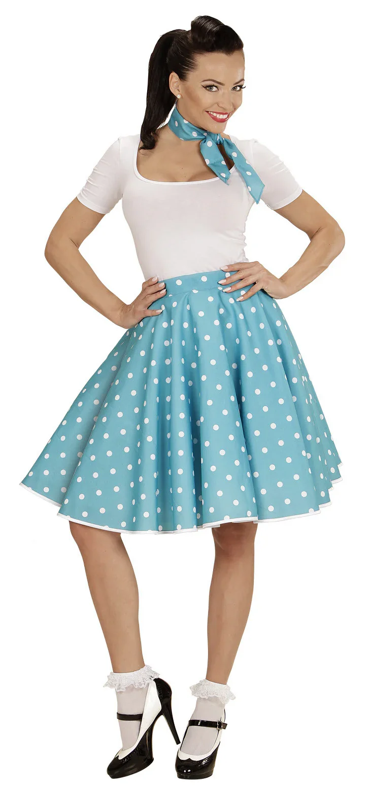 Falda de Lunares con Pañuelo Turquesa - Image 3