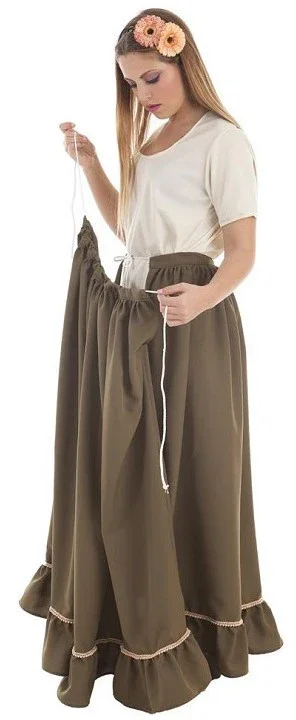 Falda Medieval Verde para Mujer - Image 2