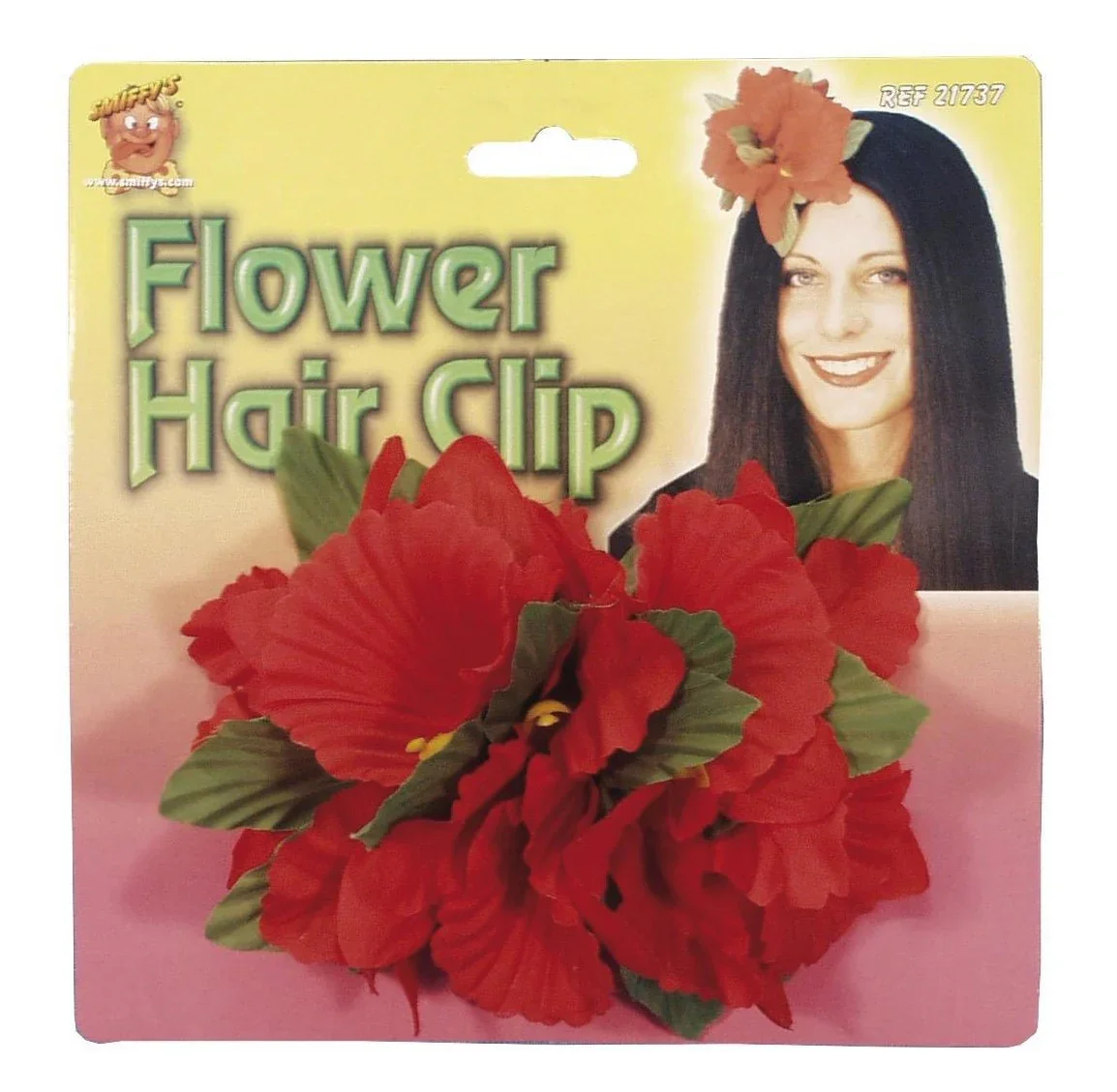 Flor Hawaiana Roja para el Pelo - Image 2
