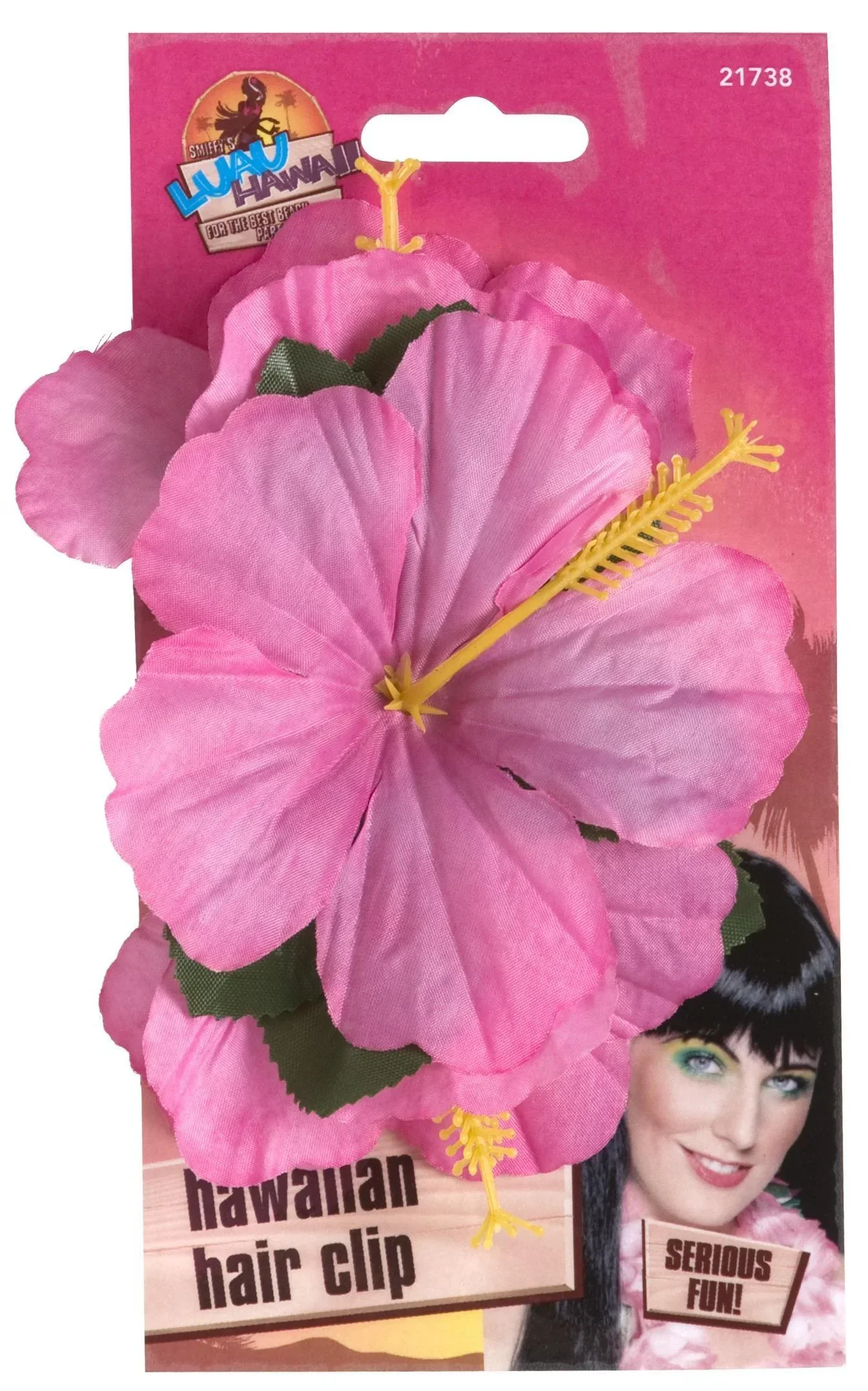 Flor Hawaiana Rosa para el Pelo - Image 2