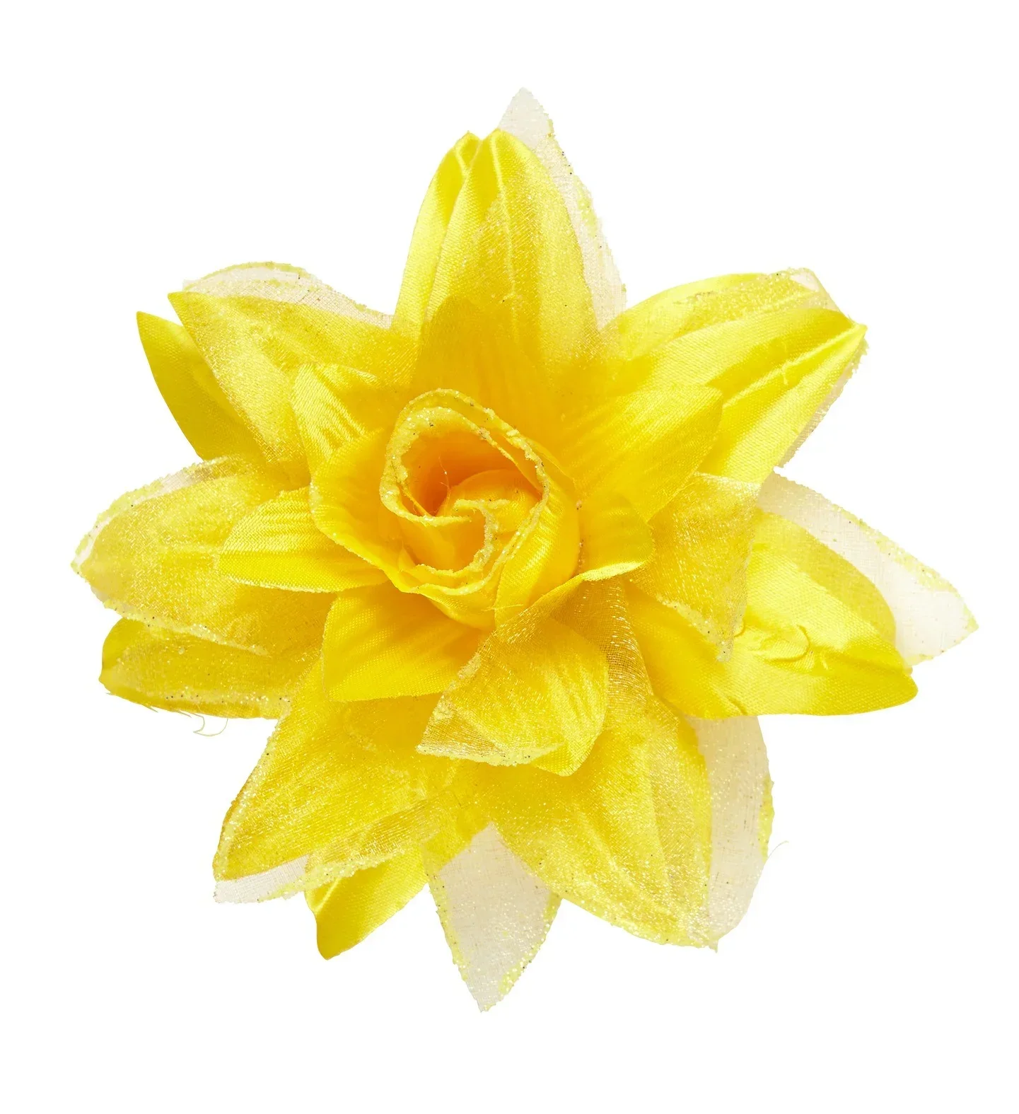 Flor de Tela Amarilla