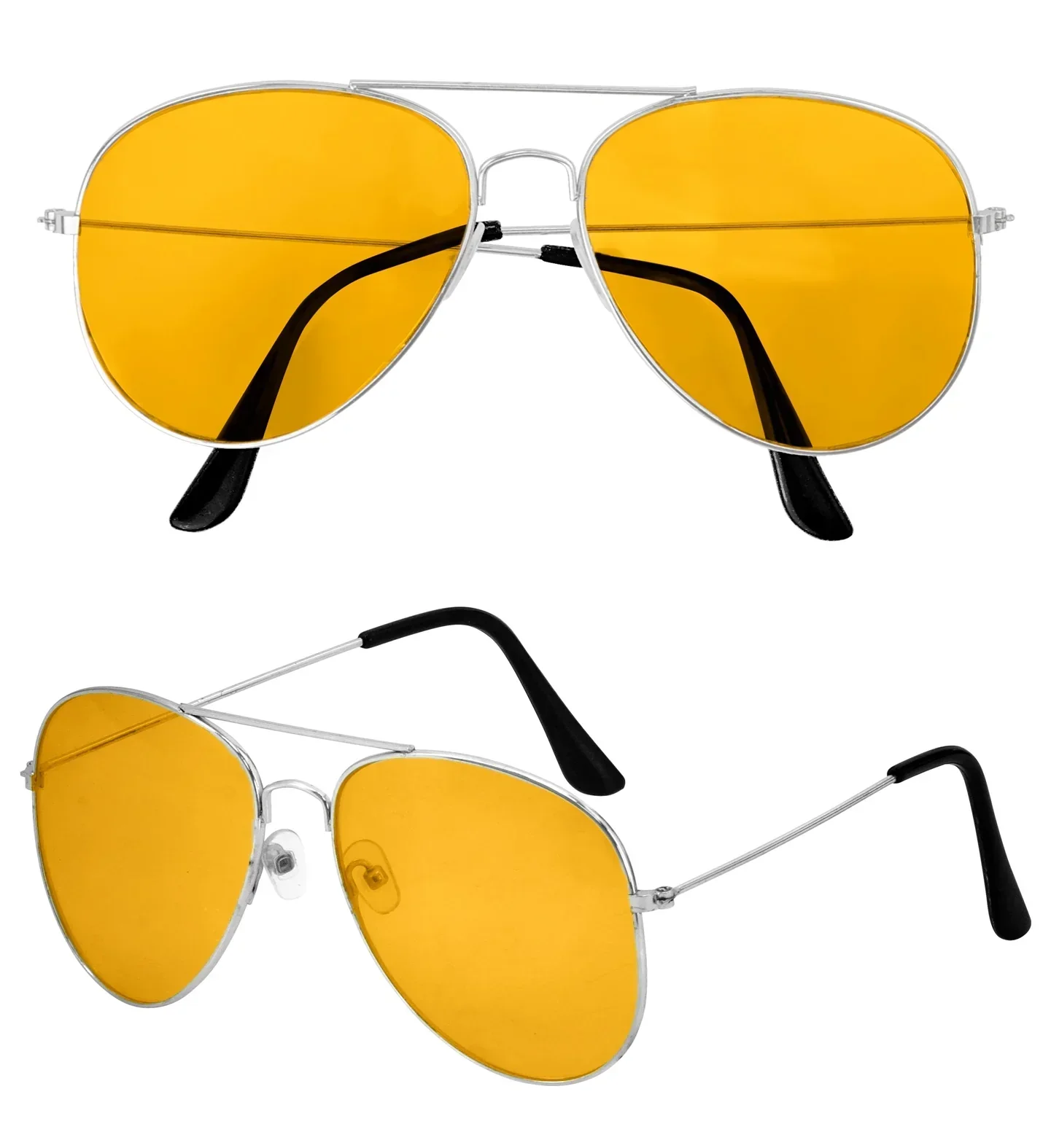 Gafas Aviador Metálicas con Lentes Amarillas