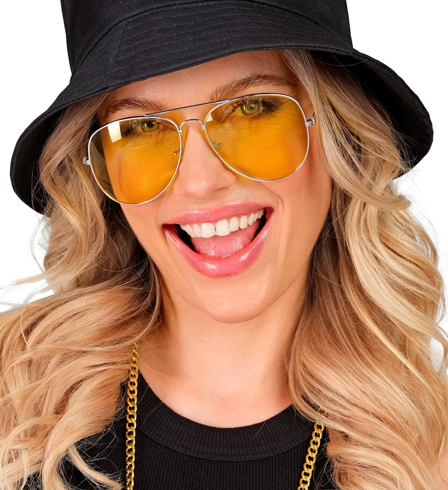 Gafas Aviador Metálicas con Lentes Amarillas - Image 4