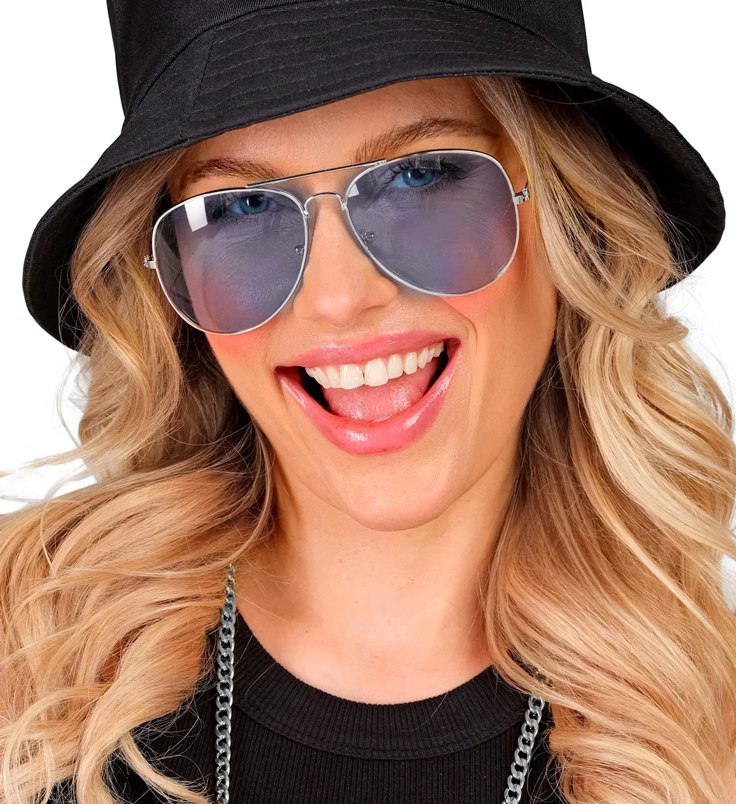 Gafas Aviador Metálicas con Lentes Azules - Image 3