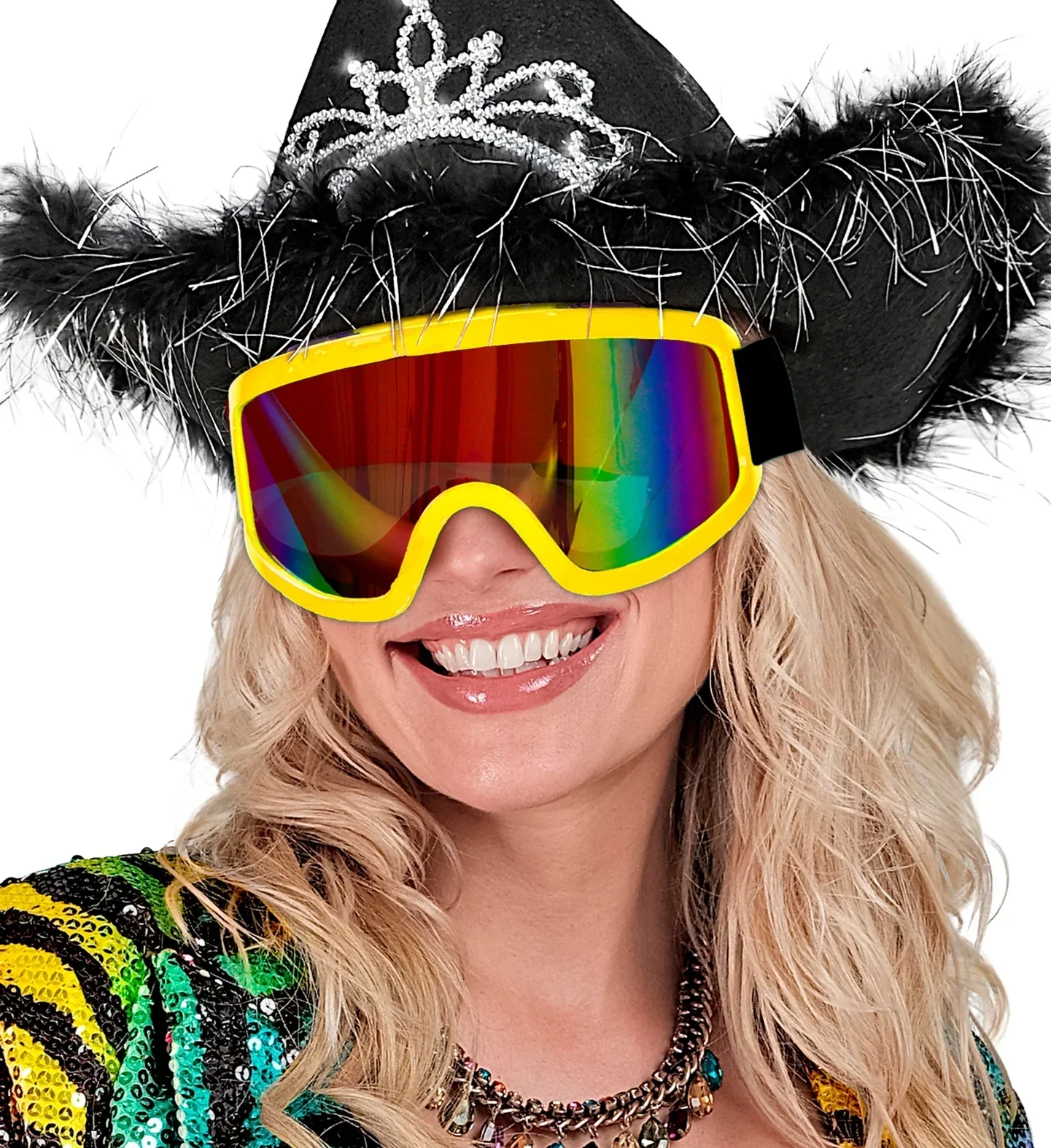 Gafas de Esquí o Snowboard Años 80 Amarillo Neón - Image 3