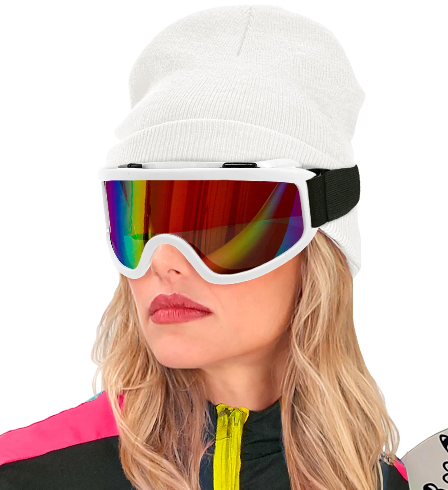 Gafas de Esquí o Snowboard Años 80 Blancas - Image 5