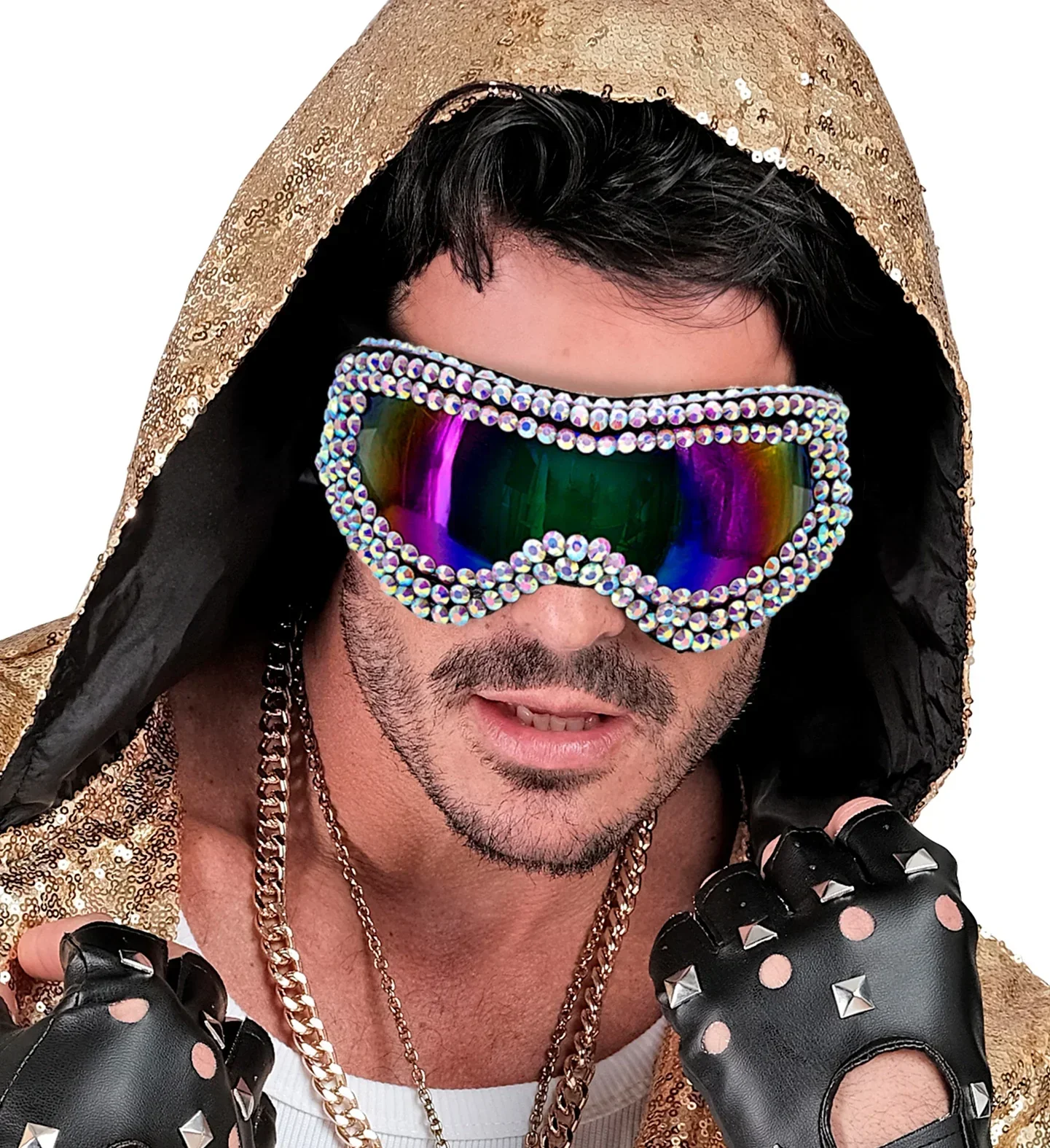 Gafas de Esquí o Snowboard Años 80 con Diamantes de Strass - Image 4
